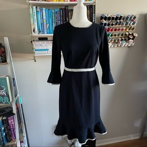 Minimalistic navy Donna Morgan midi dress